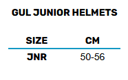 2025 Gul Junior Evo Helmets 2 0 Gráfico do tamanho